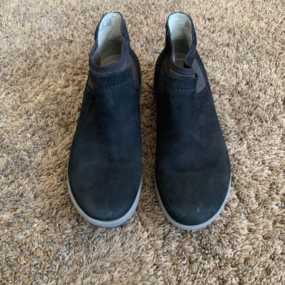 Dansko Lizette Black Nubuck Leather Casual Sporty Bootie Shoes Sz.39 or 9
